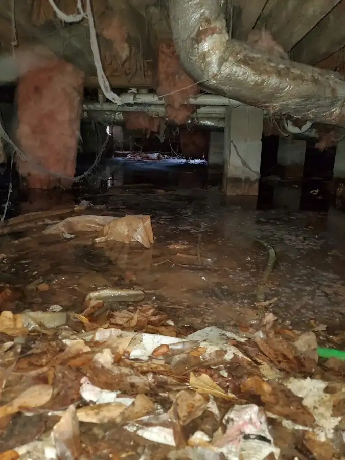 Crawl space flood assessment for Commercial Water Damage Restoration in Highwood